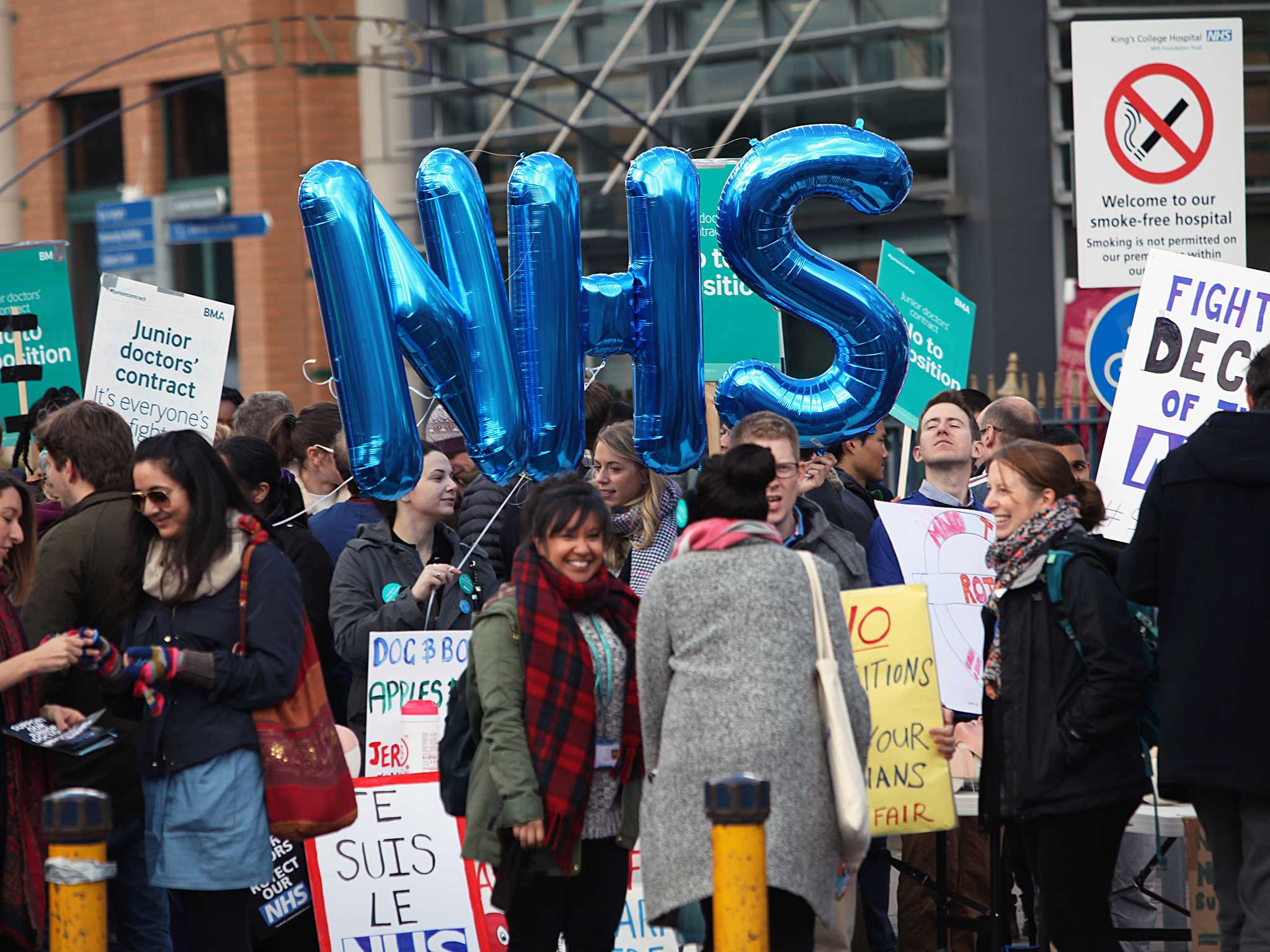 Junior doctors walked out of routine and emergency care 26th April 2016