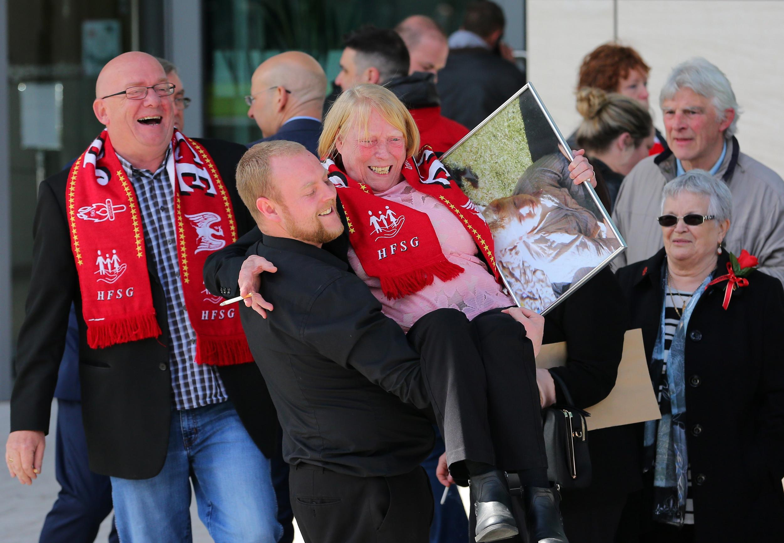 Mary Corrigan, mother of Hillsborough victim Keith McGrath, was elated after the announcement