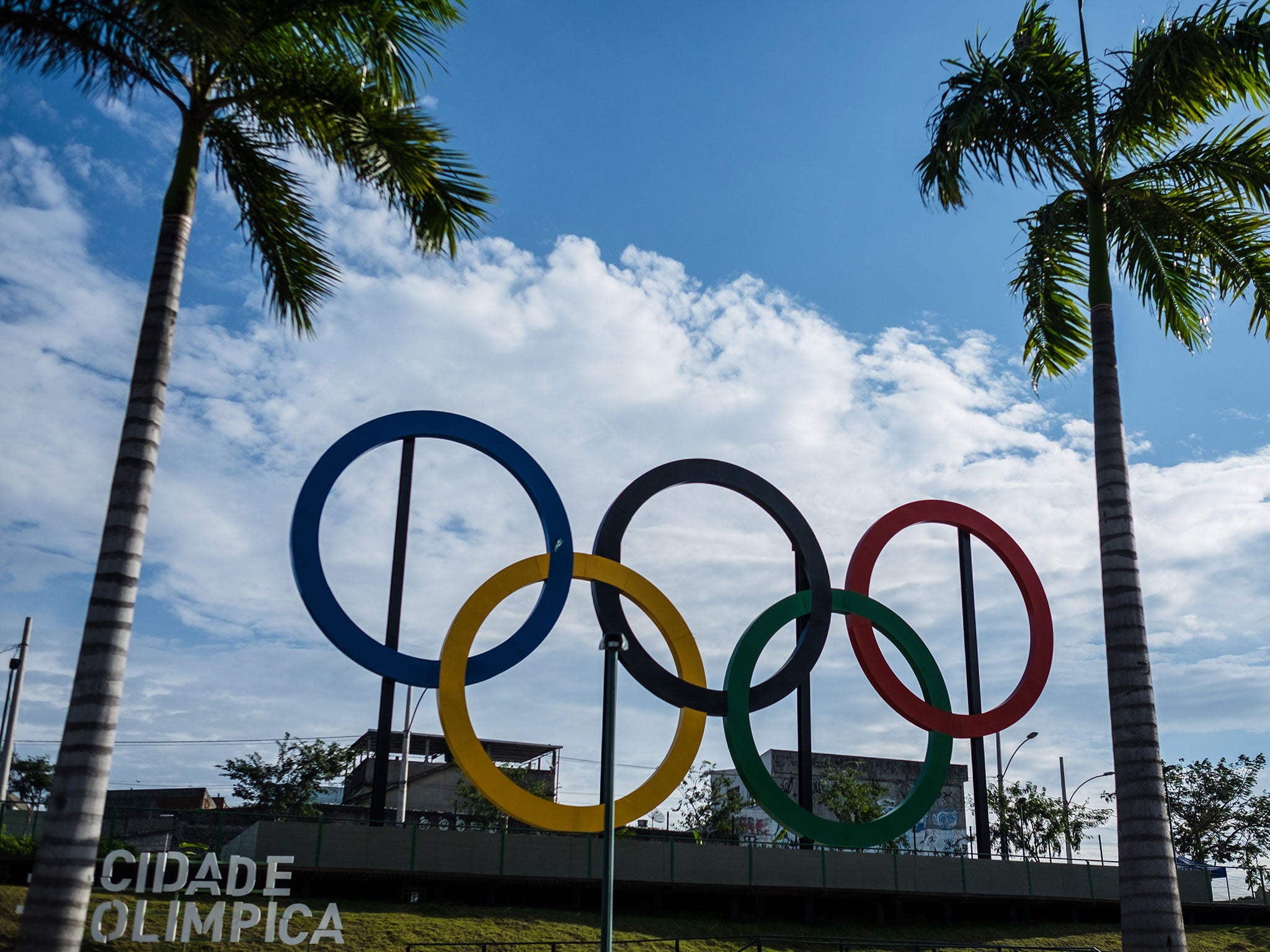 The Olympic rings in Rio