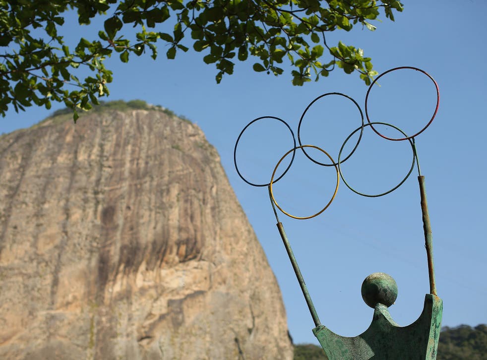The Olympic rings in Rio