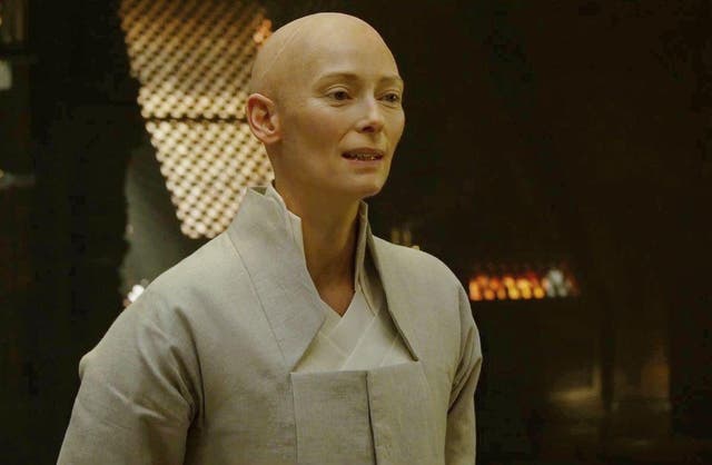 Tilda Swinton as The Ancient One in Doctor Strange