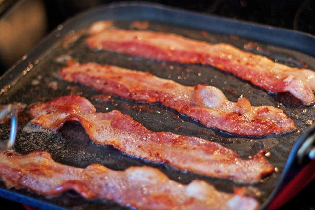 Eating 50g of bacon a day can increase the risk of dying from heart disease by 24 per cent