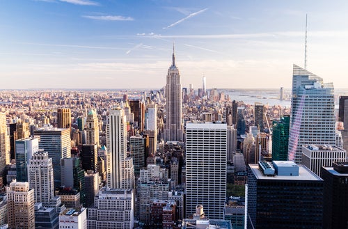 The Manhattan skyline