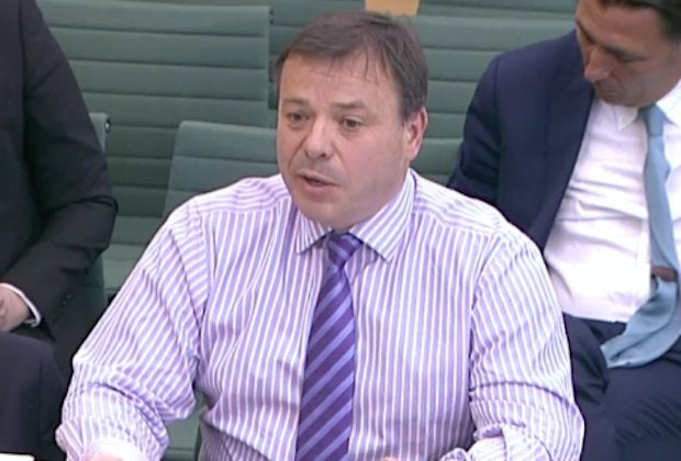 Leave.EU and founder and Ukip donor Arron Banks is questioned by the Treasury Select Committee