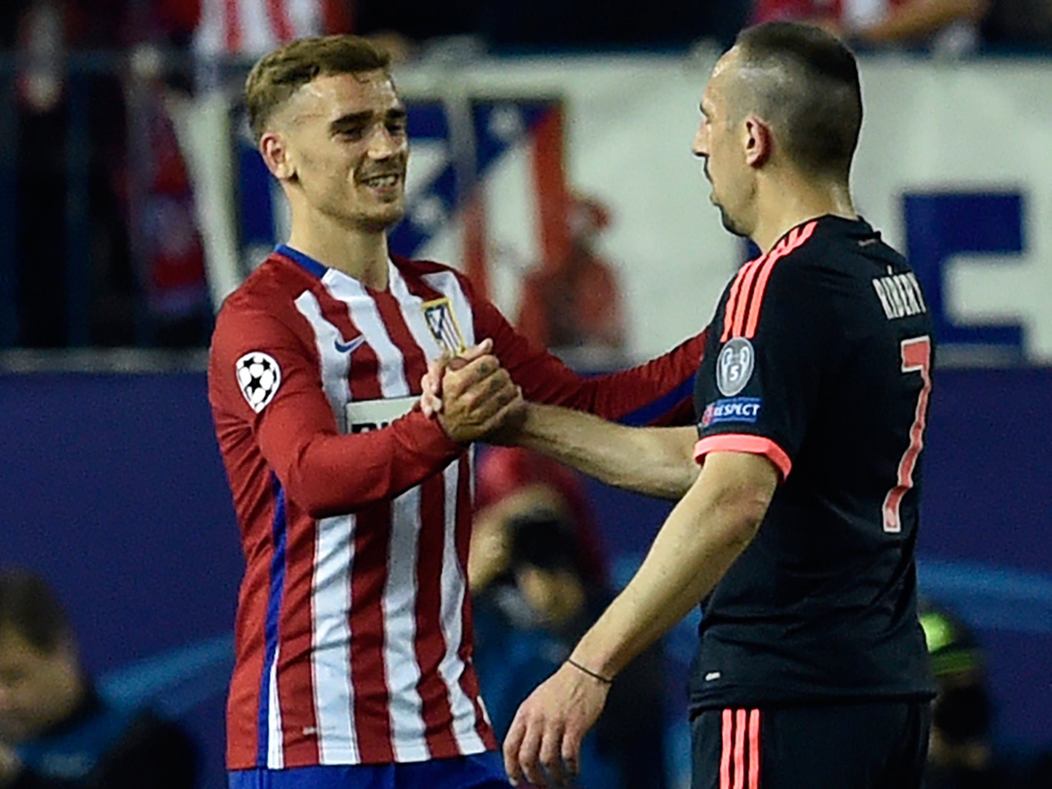 &#13;
Griezmann decided the Champions League semi-final with a goal against Bayern Munich (Getty)&#13;