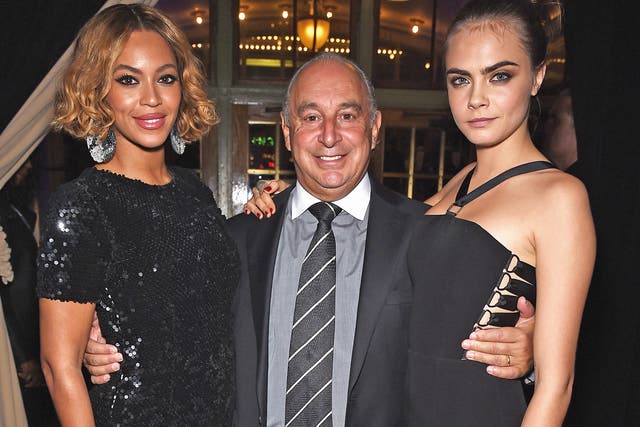 Billionaire Sir Philip Green, pictured with Beyonce and Cara Delevingne in 2014, will be asked to face MPs