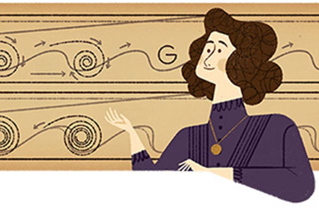 Google Doodle marking Hertha Marks Ayrton's 162nd birthday