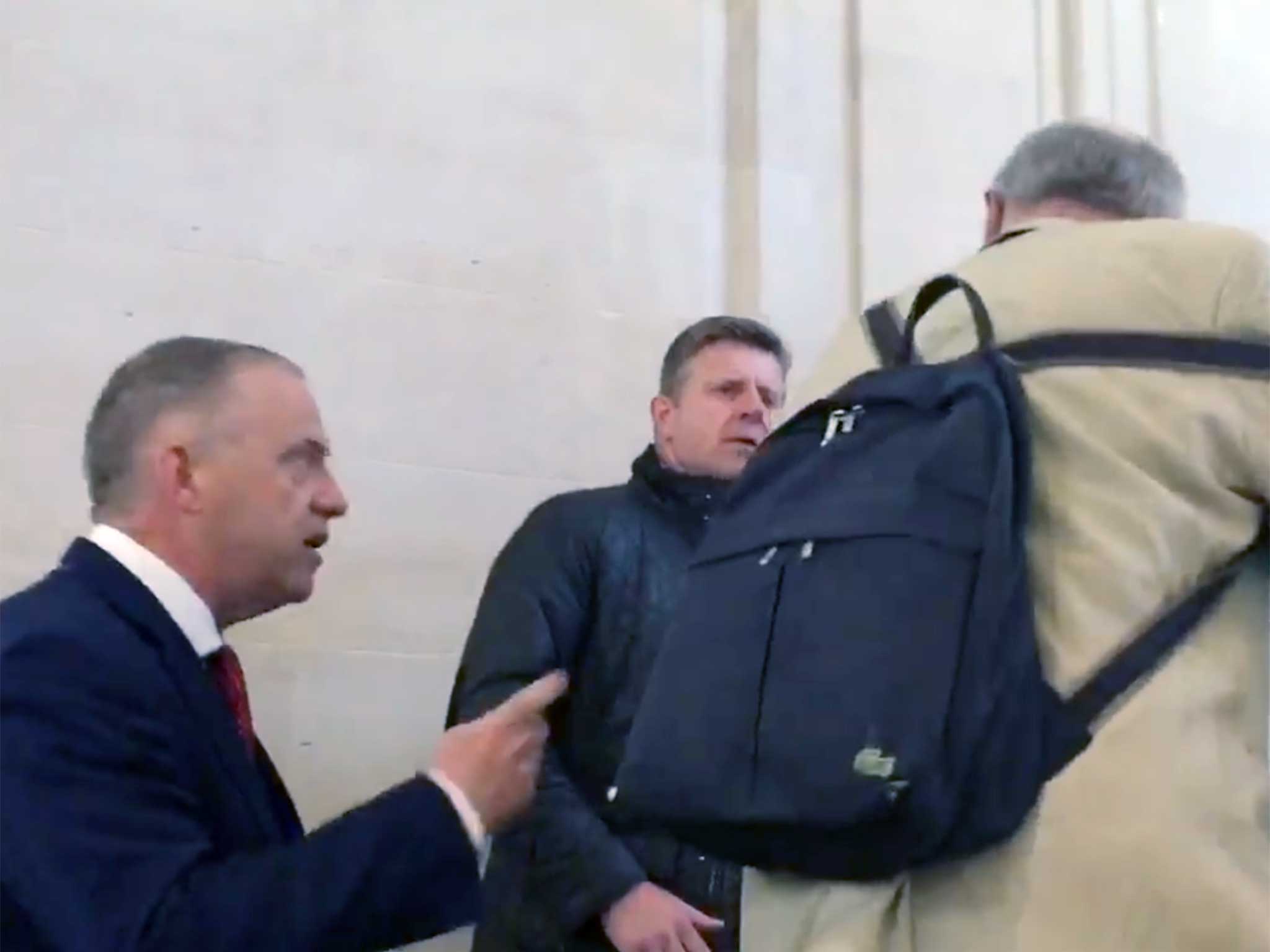 Mr Mann confronted Mr Livingstone while surrounded by journalists outside the BBC's offices in Millbank
