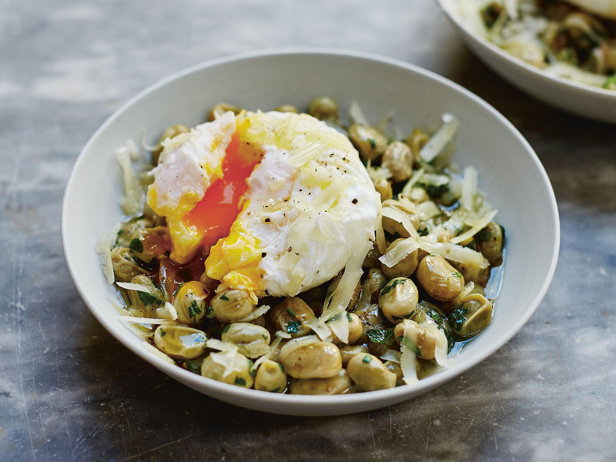 José's dish of broad beans and poached egg is popular in the Basque Country