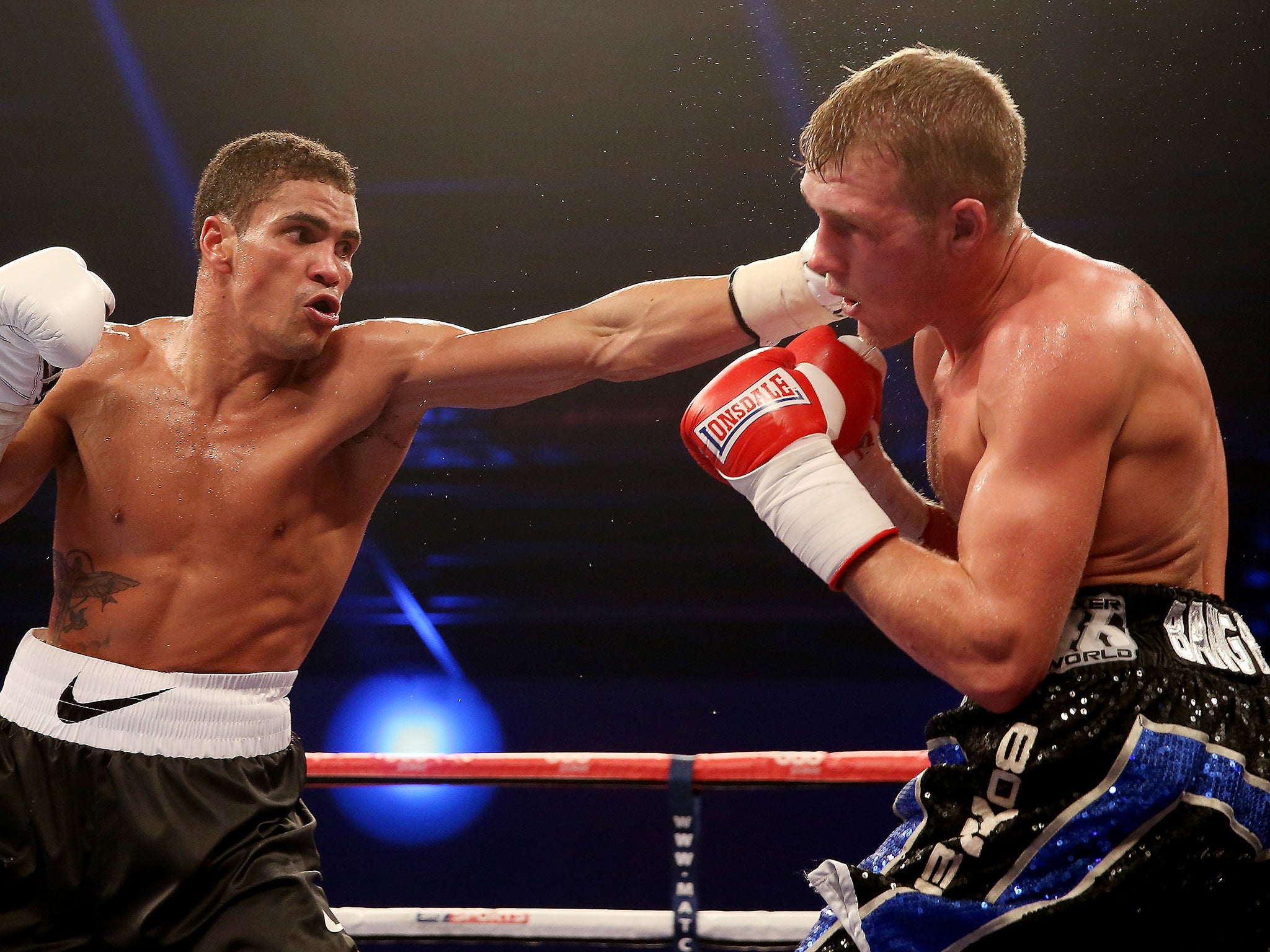 Dan Blackwell, right, during his 2013 bout against Anthony Ogogo