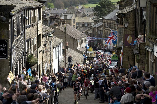 A view of the Tour de Yorkshire in 2015