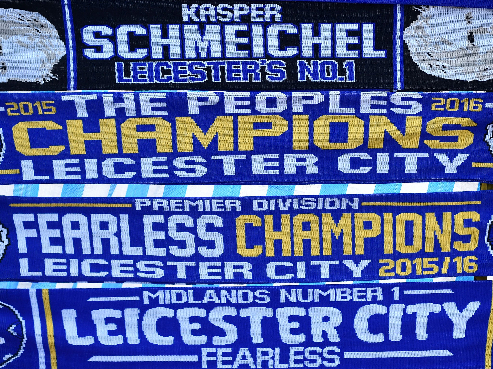 Leicester City 'Champions' scarves have been on sale for some weeks now
