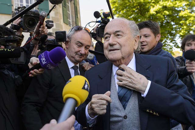 Former Fifa president Sepp Blatter arrives to the Court of Arbitration for Sport
