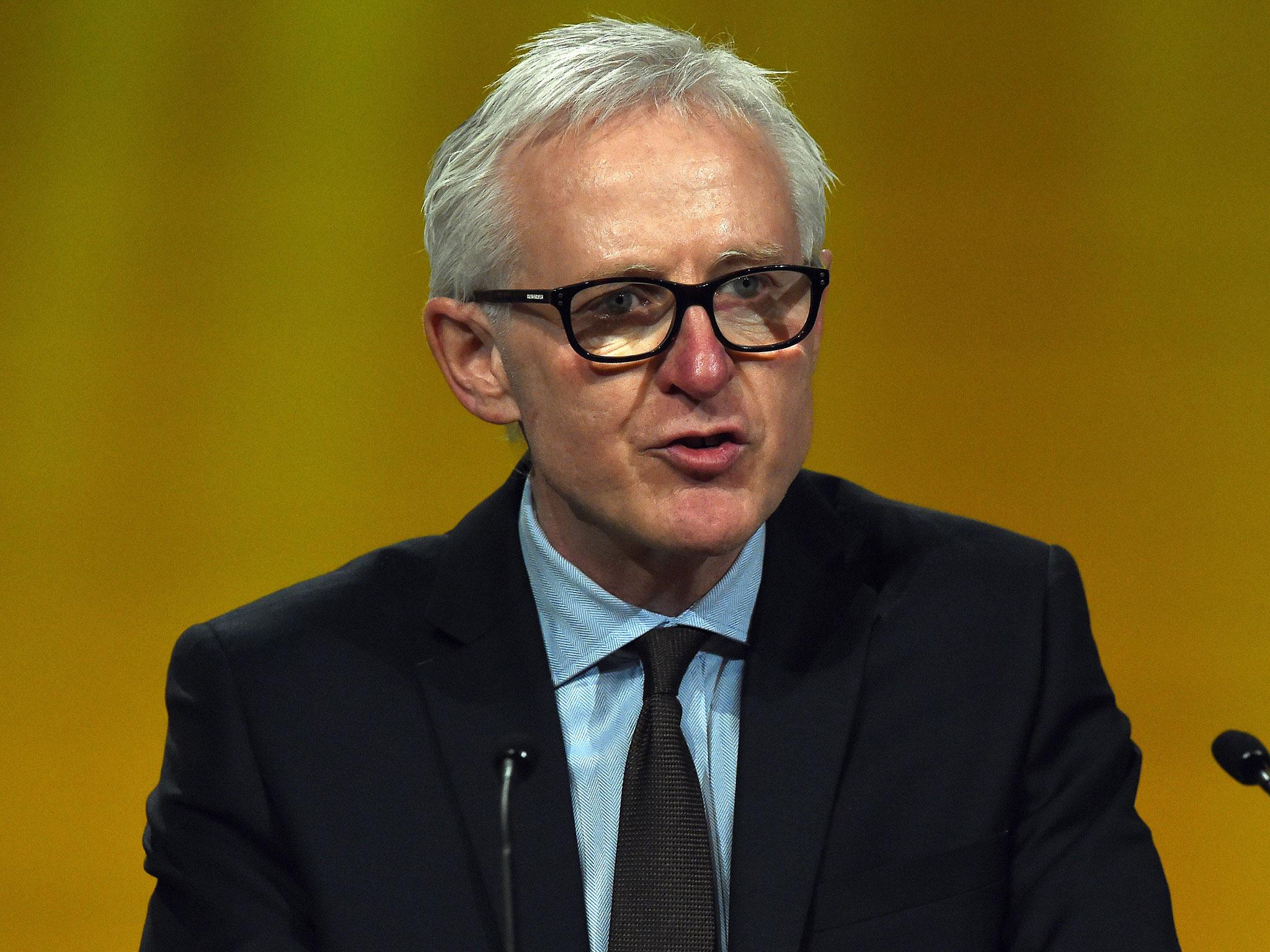 Norman Lamb said mental health provision in Norfolk is 'scandalous' (Liberal Democrat MP Norman Lamb, minister for care and support, addressing the party's spring conference in Liverpool on 15 March 2015)