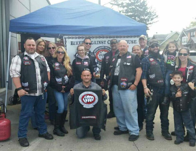 Bikers from the Staten Island chapter attend a local event to raise awareness