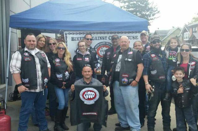 Bikers from the Staten Island chapter attend a local event to raise awareness