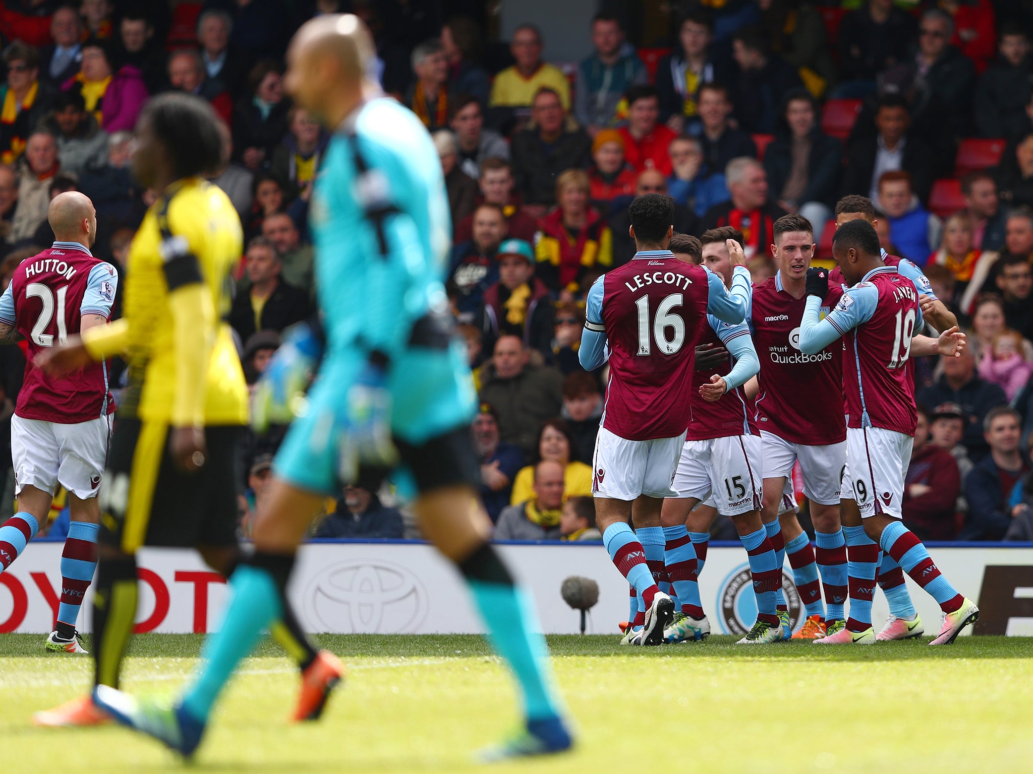 Ciaran Clark opened the scoring for Aston Villa