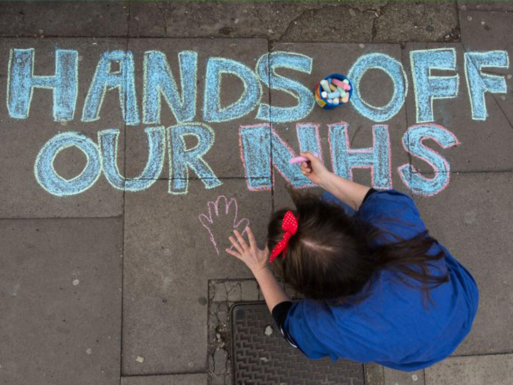 A junior doctor strikes outside King’s College hospital A&E last April