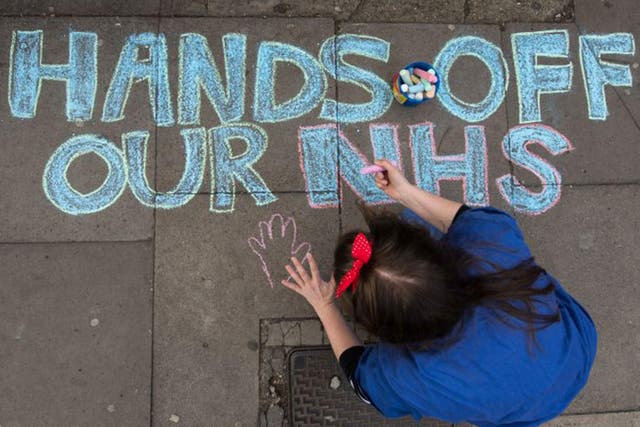 A junior doctor strikes outside King’s College hospital A&E last April