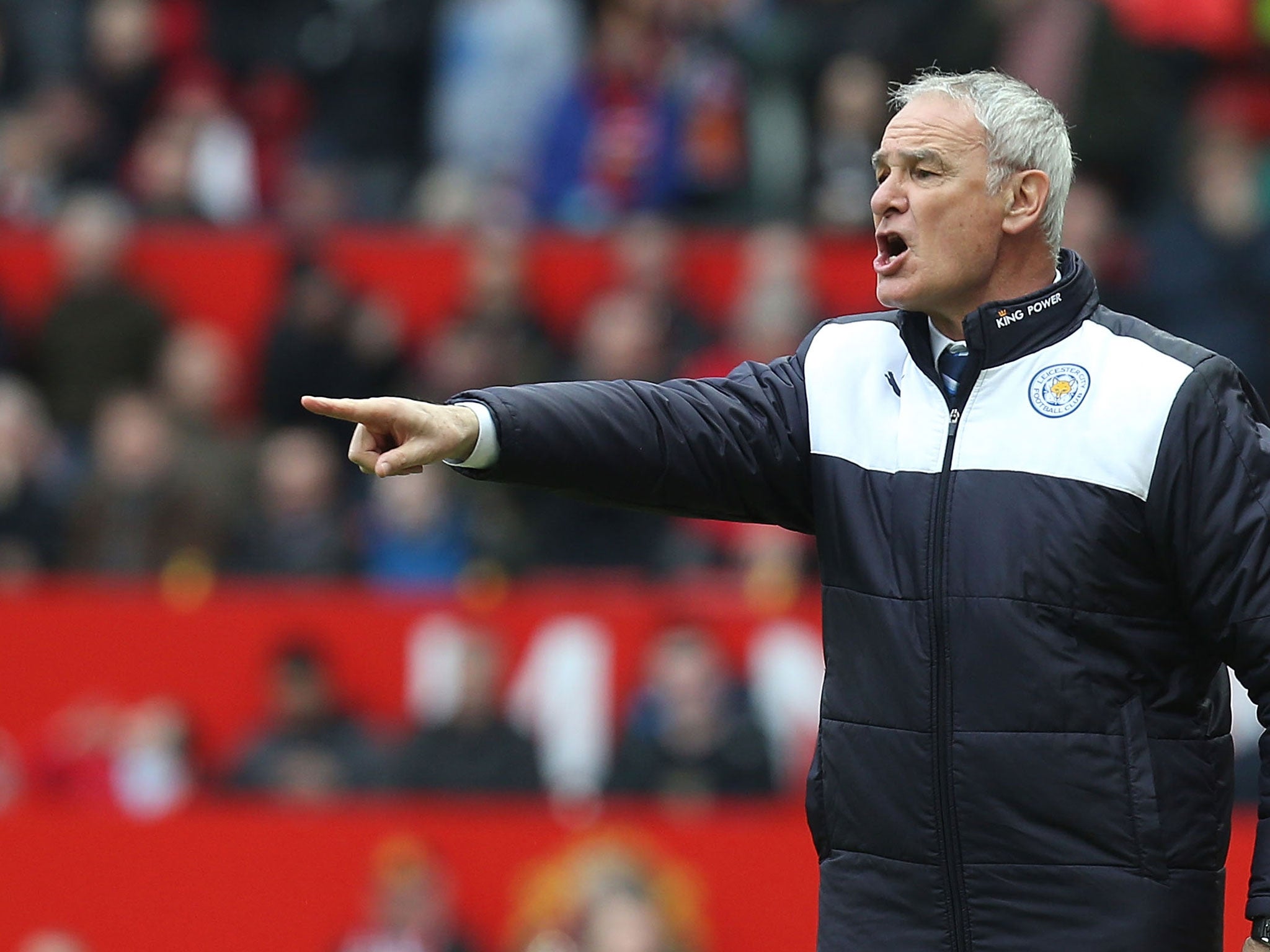 Claudio Ranieri's side were held at Old Trafford but could still win the title on Monday night