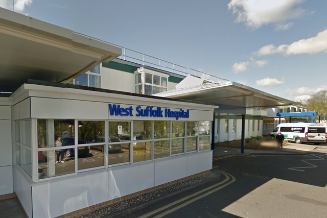 West Suffolk hospital where the victim was taken and where he later died