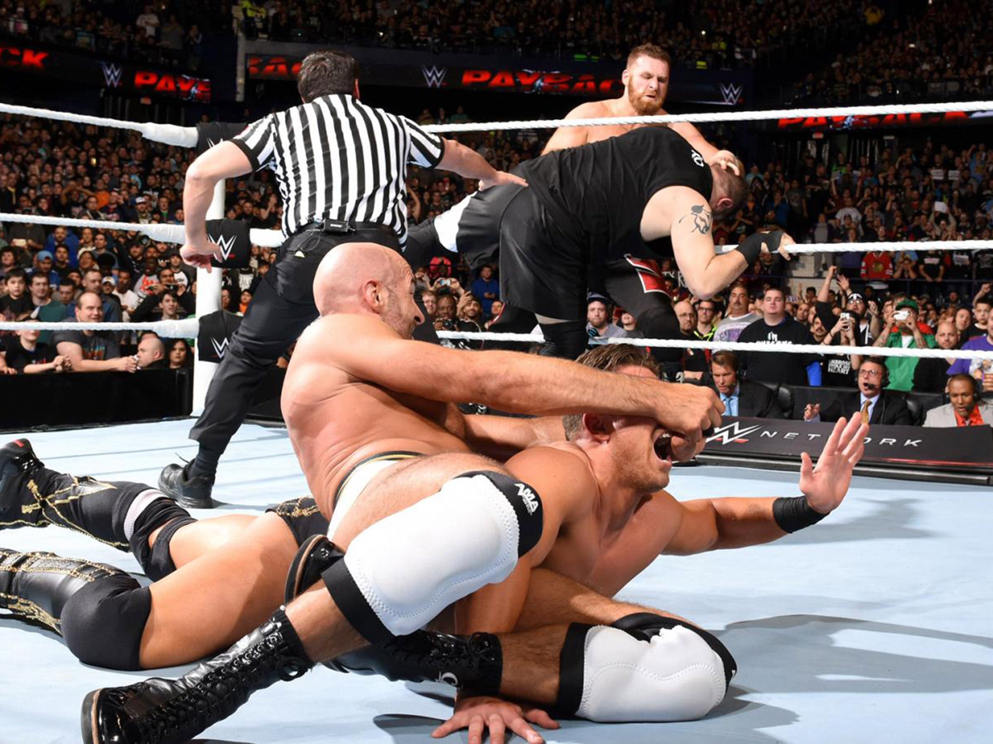 the Miz managed to hold on to his title against Cesaro