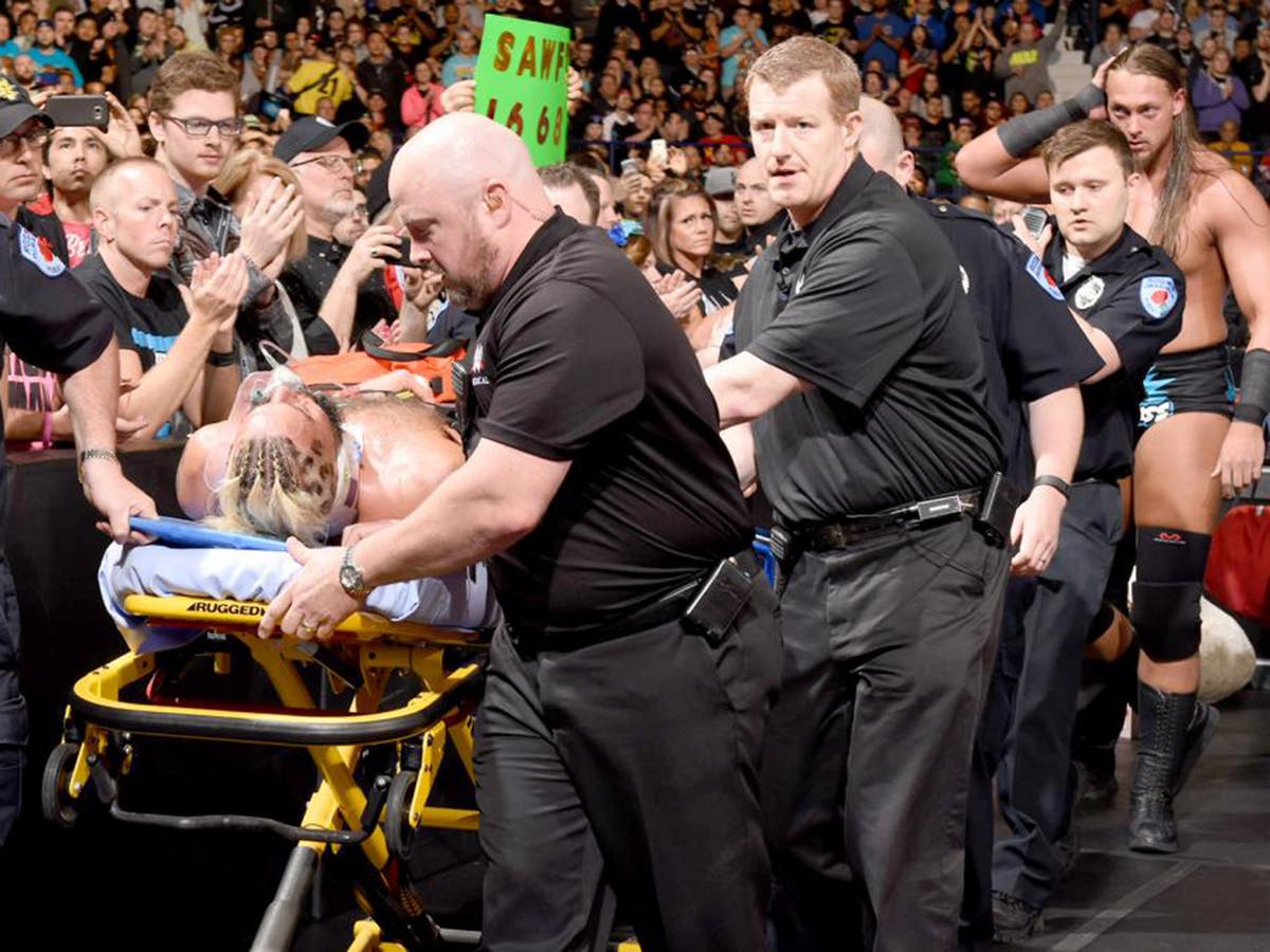 WWE Payback 2016 results: Enzo Amore injury leads to show being suspended as Roman Reigns beats AJ Styles for title | The Independent | The Independent
