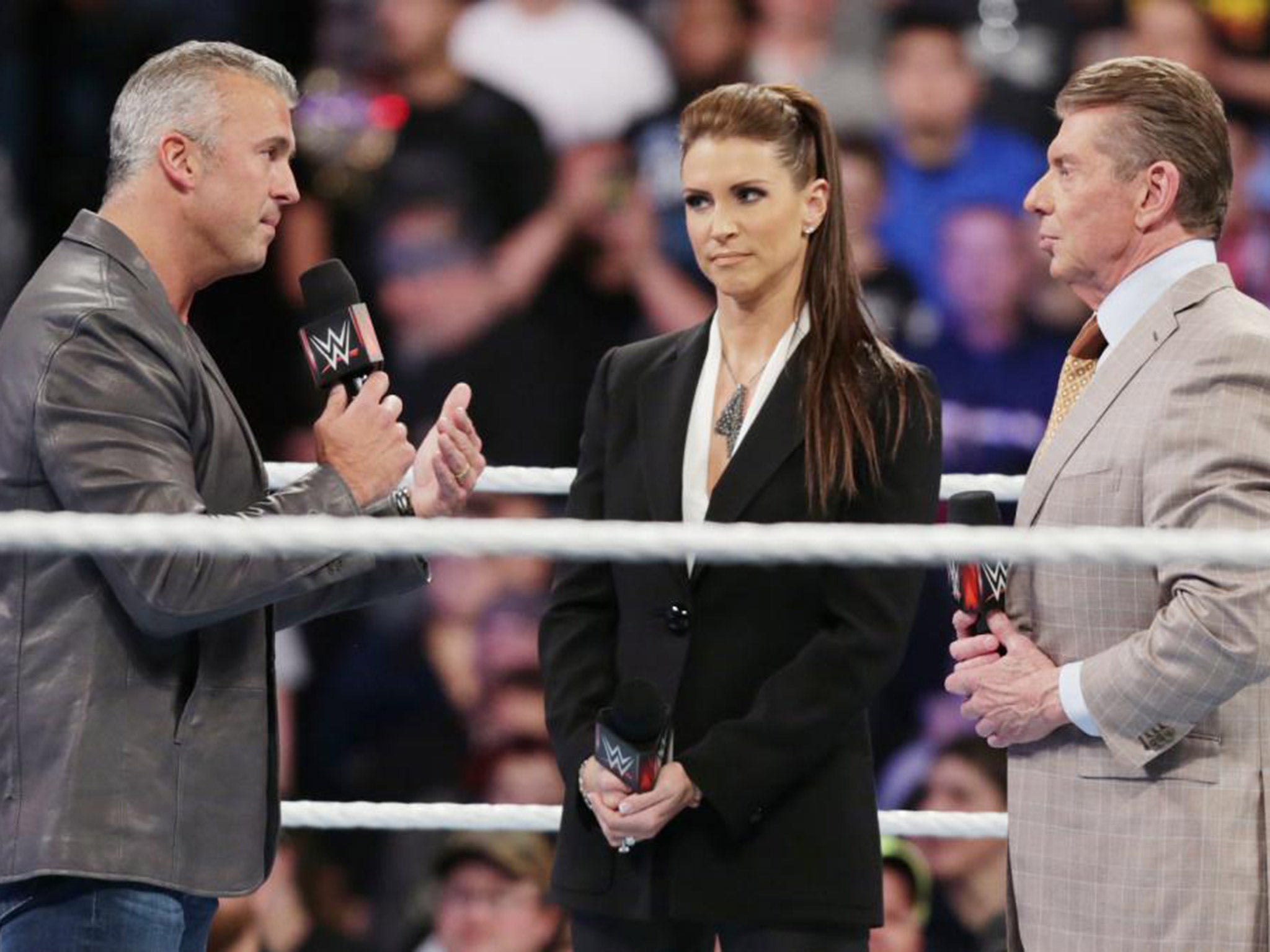 A real ‘Succession’ vibe: Shane McMahon arguing with his father Vince