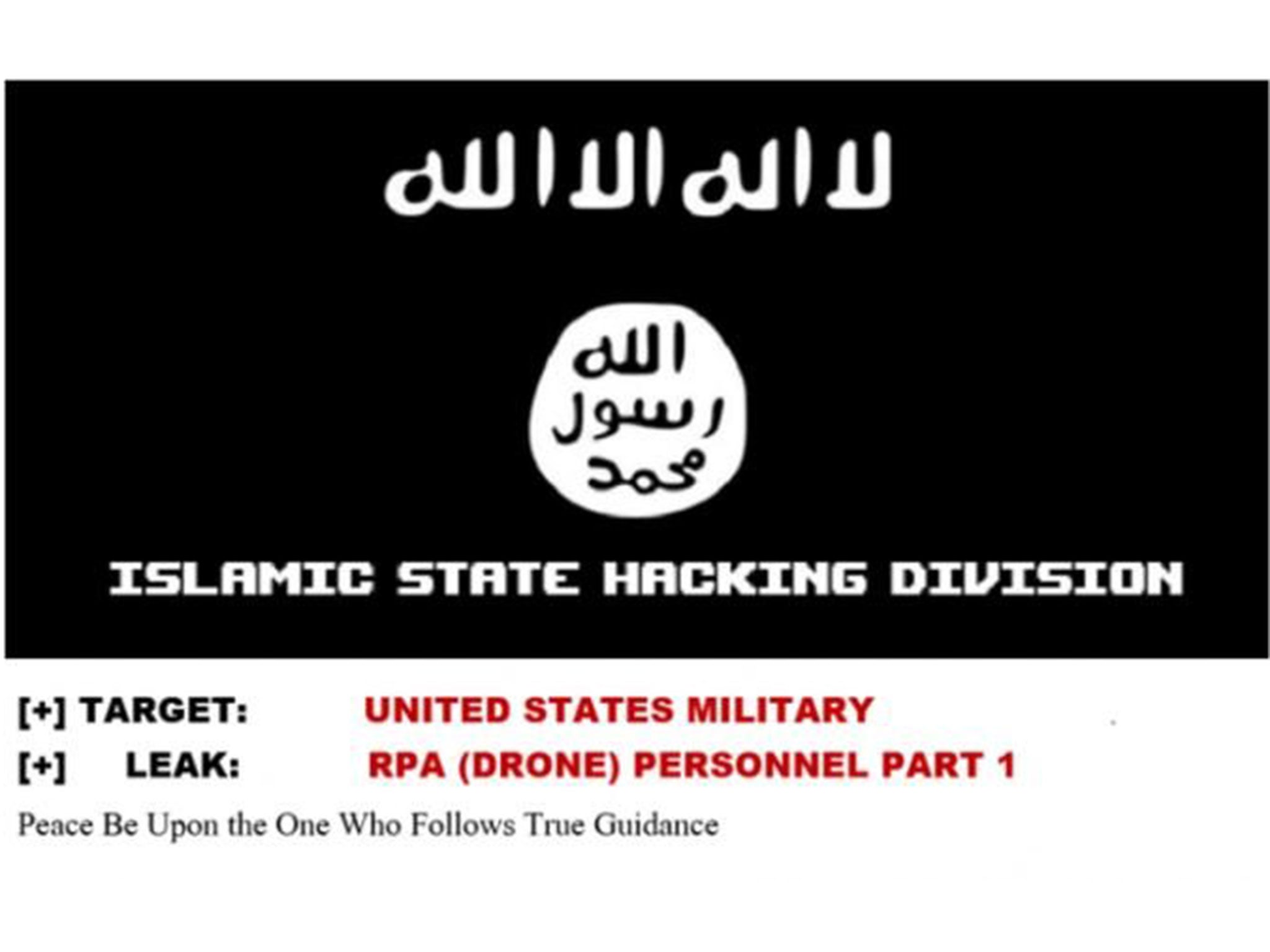 A screen grab of the Isis-linked cyber group's page, on which threats to the UK were made