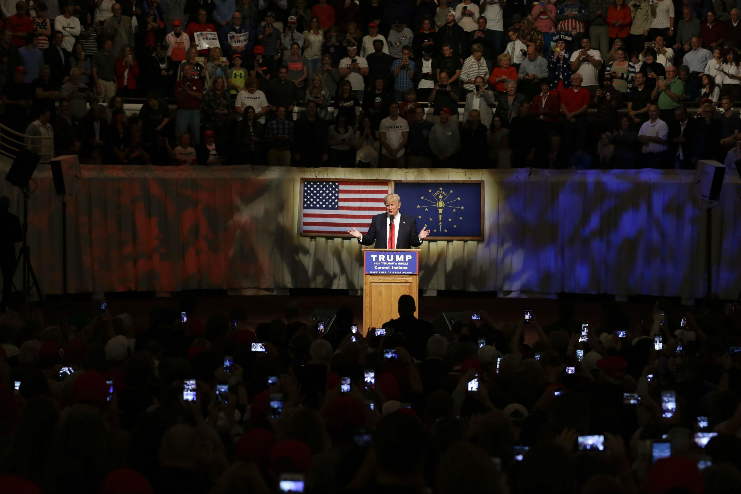 Mr Trump said the 'race was over' if he wins Indiana