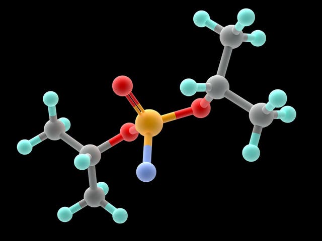 A molecular model of Sarin nerve gas