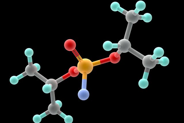 A molecular model of Sarin nerve gas
