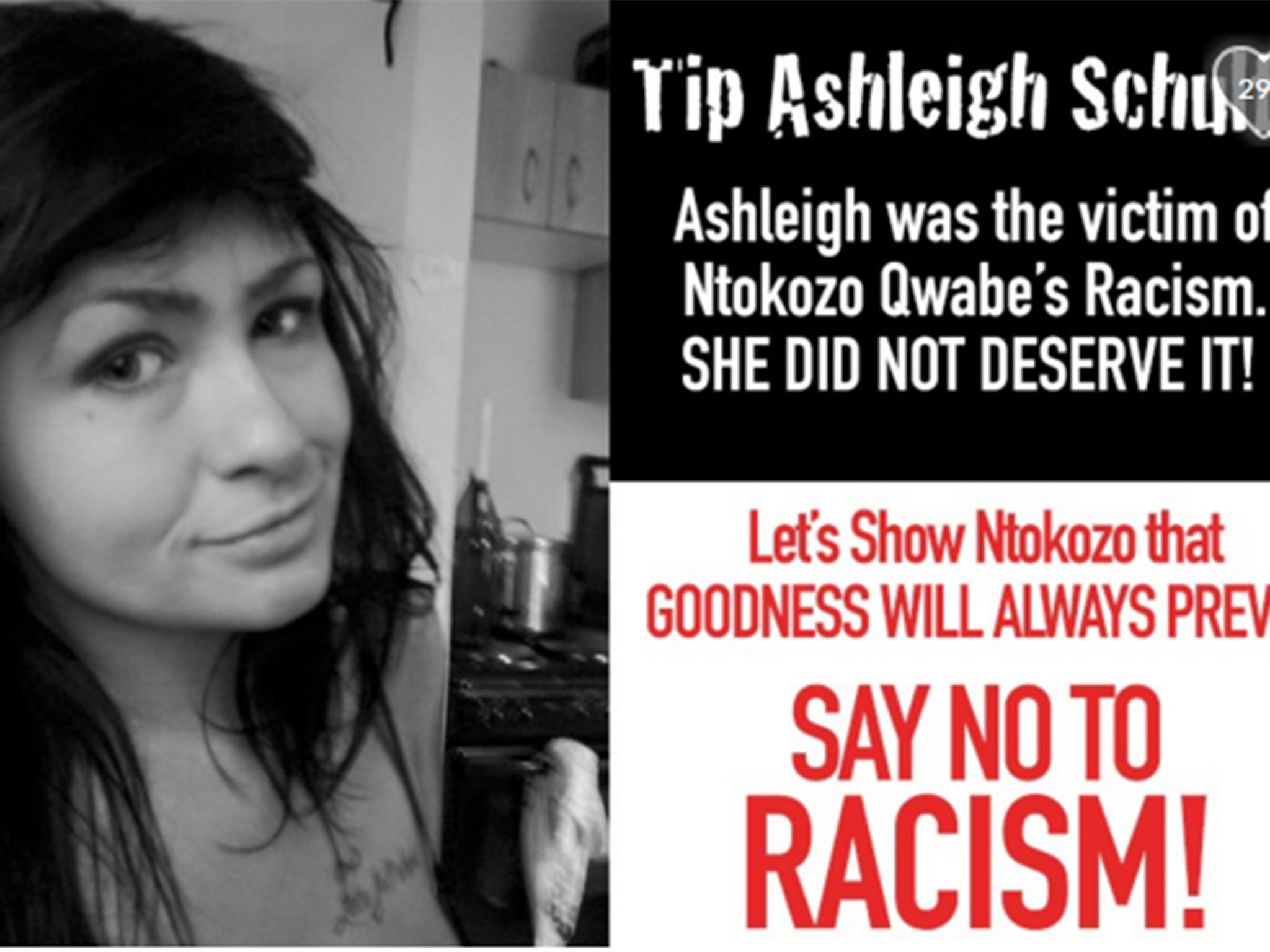 The picture used on the GoFundMe page set up for people to donate to Ashleigh