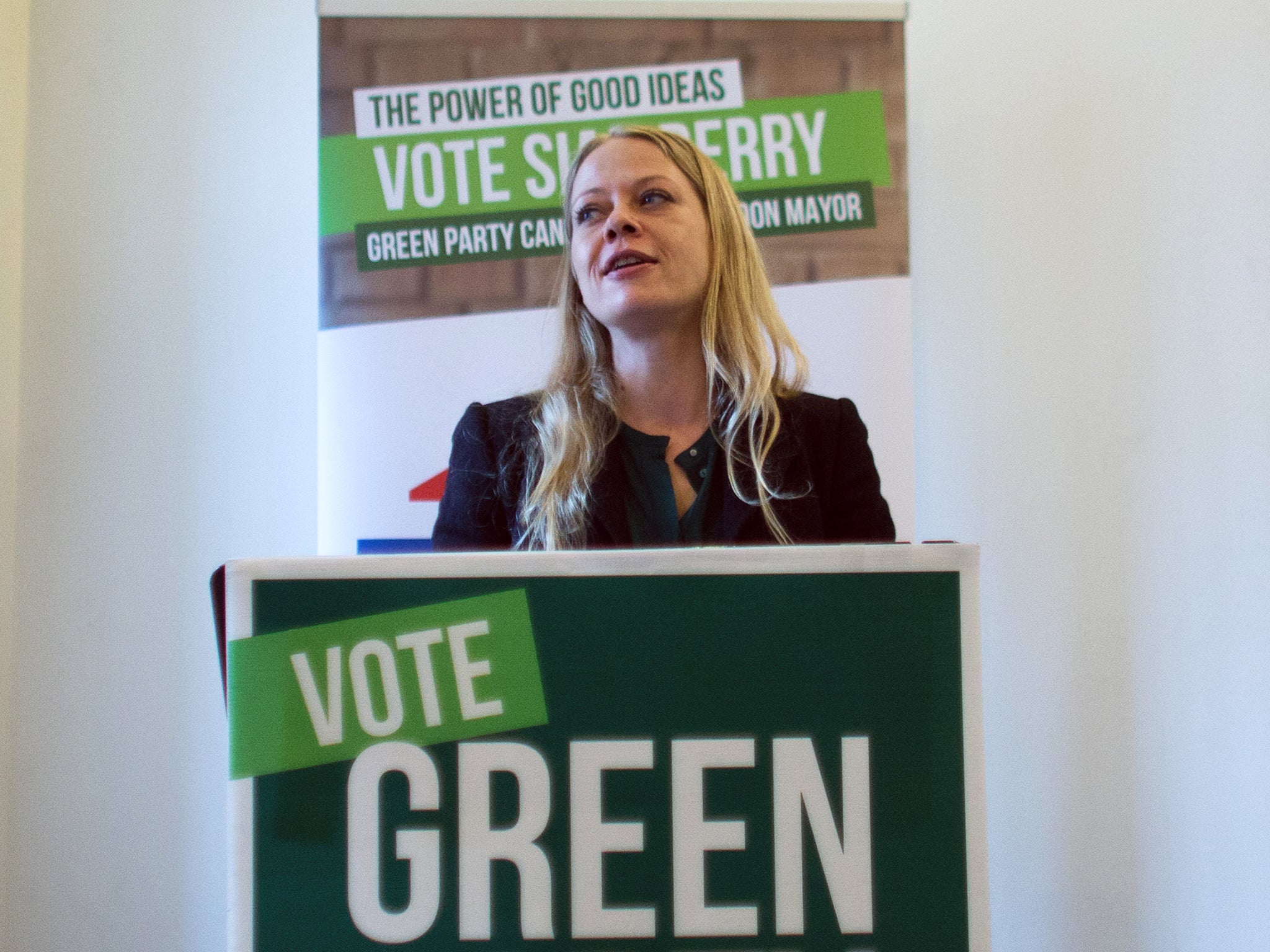 Green Party mayoral candidate Sian Berry launching her manifesto last month