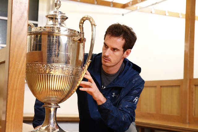 Andy Murray with the Queen's trophy
