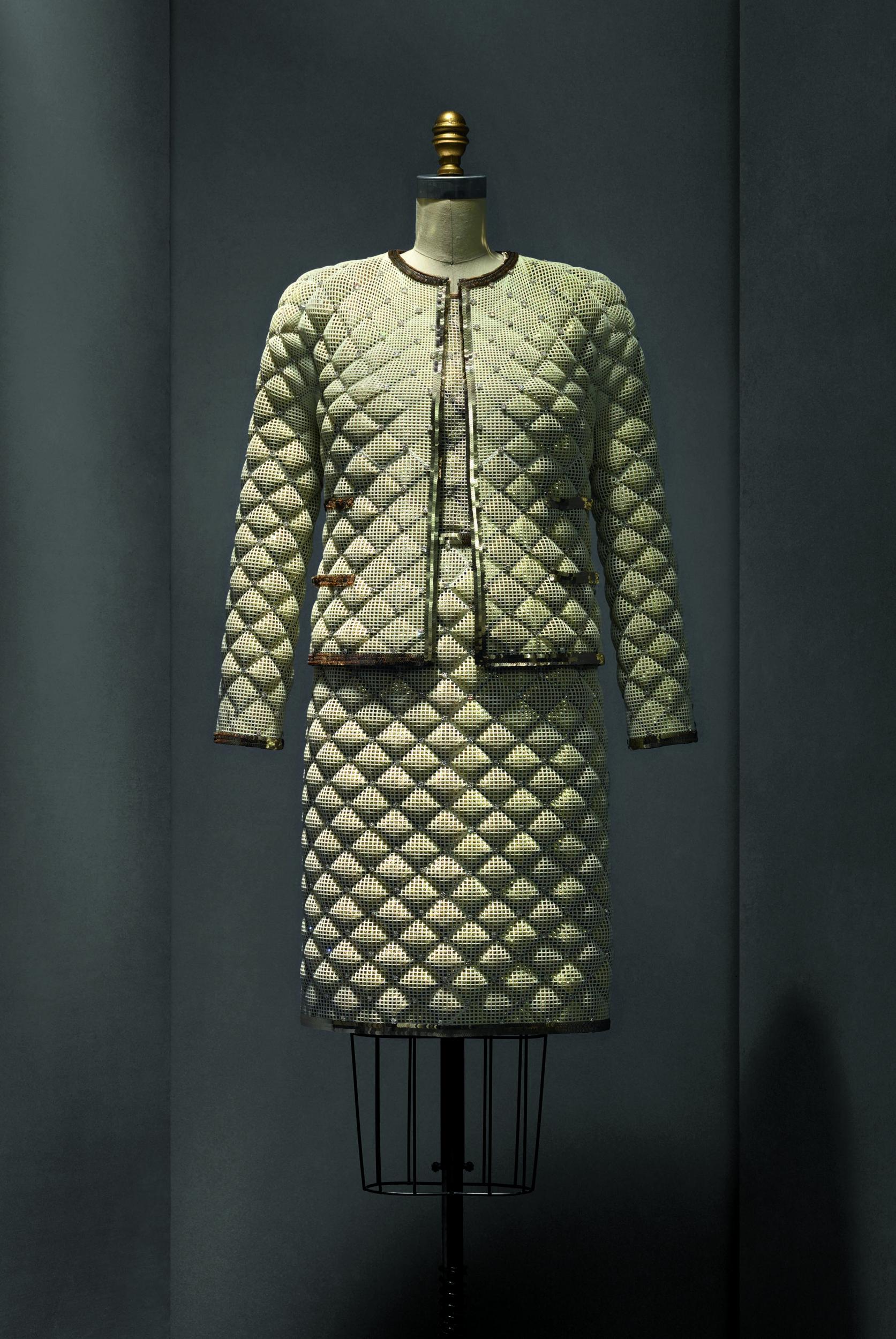A 3-D printed Chanel suit, from Karl Lagerfeld's autumn/winter 2015 haute couture collection
