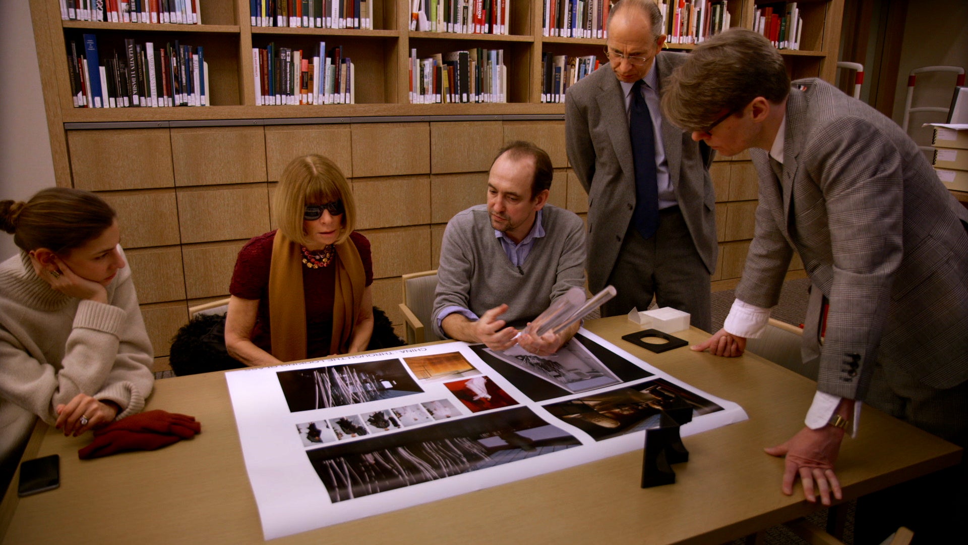 American Vogue editor in chief Anna Wintour (centre) in planning meetings for the 2015 Met Gala