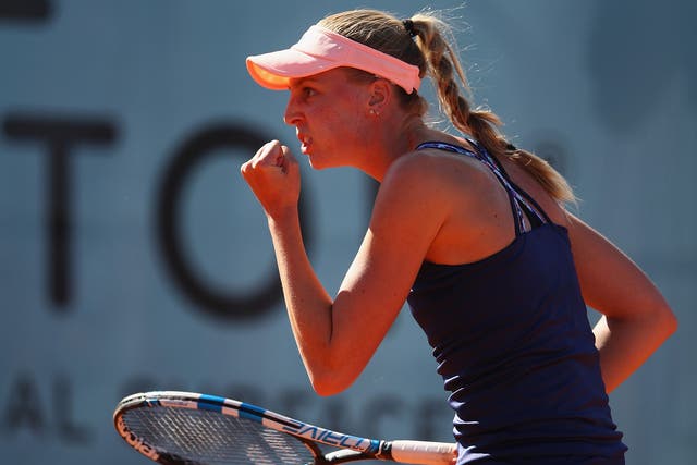 Naomi Broady competing in Madrid