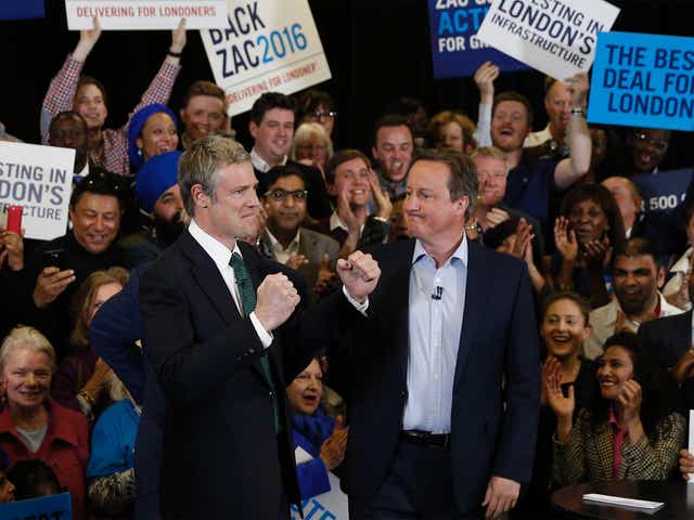 Zac Goldsmith campaigning with the Prime Minister at a Richmond school