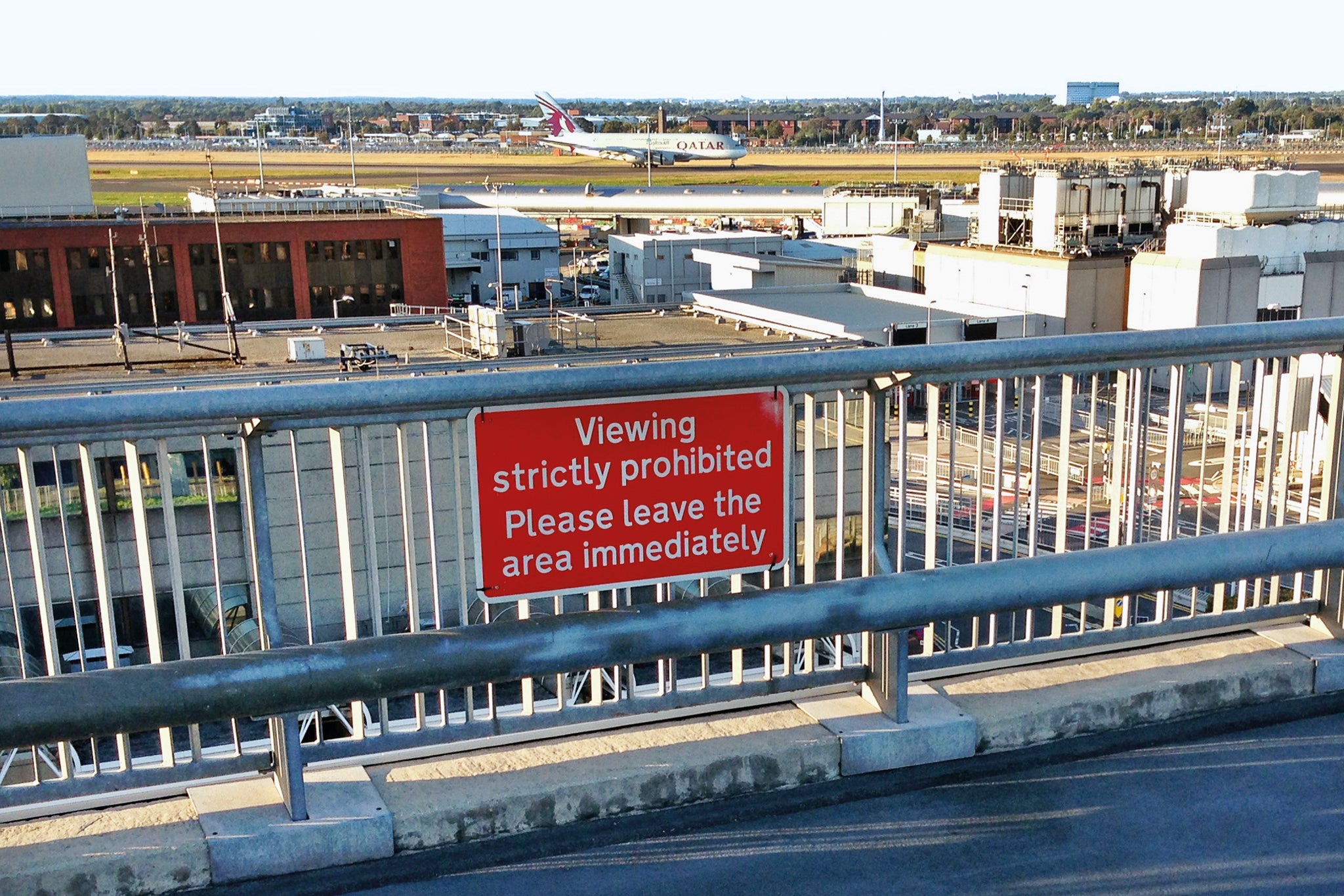 The roof of Terminal 3’s car park