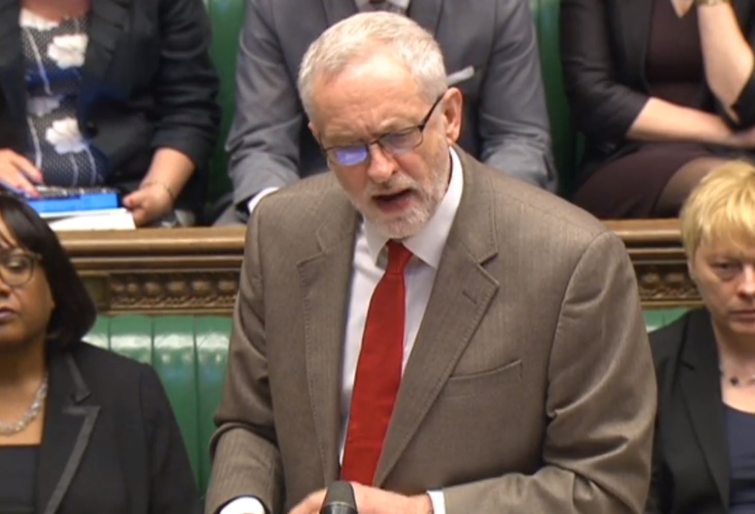 Jeremy Corbyn confronts David Cameron at PMQs