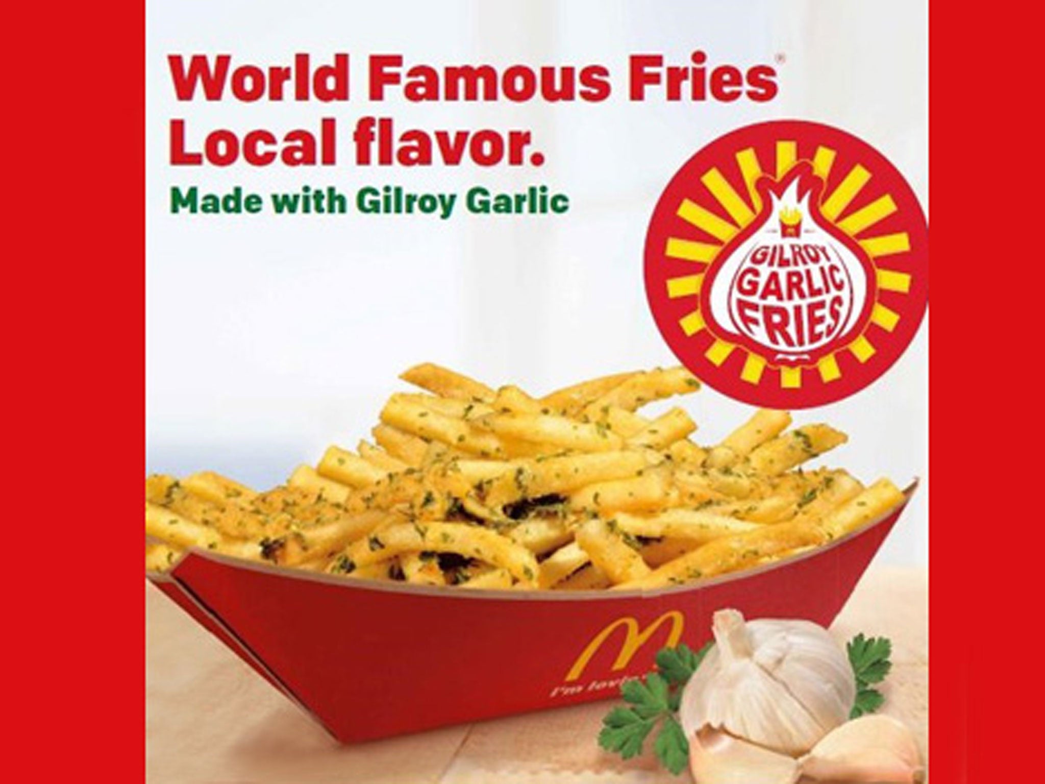 Garlic fries are the latest new addition in a long line of new McDonald’s products