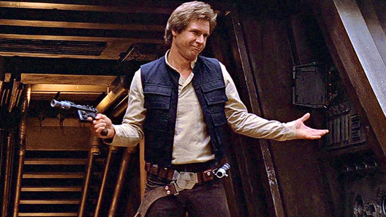 Harrison Ford on the Star Wars set