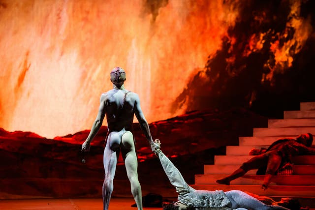 Lucid and well-danced: Steven McRae as The Creature, Federico Bonelli as Victor Frankenstein and Alexander Campbell as Clerval in Frankenstein at Royal Opera House