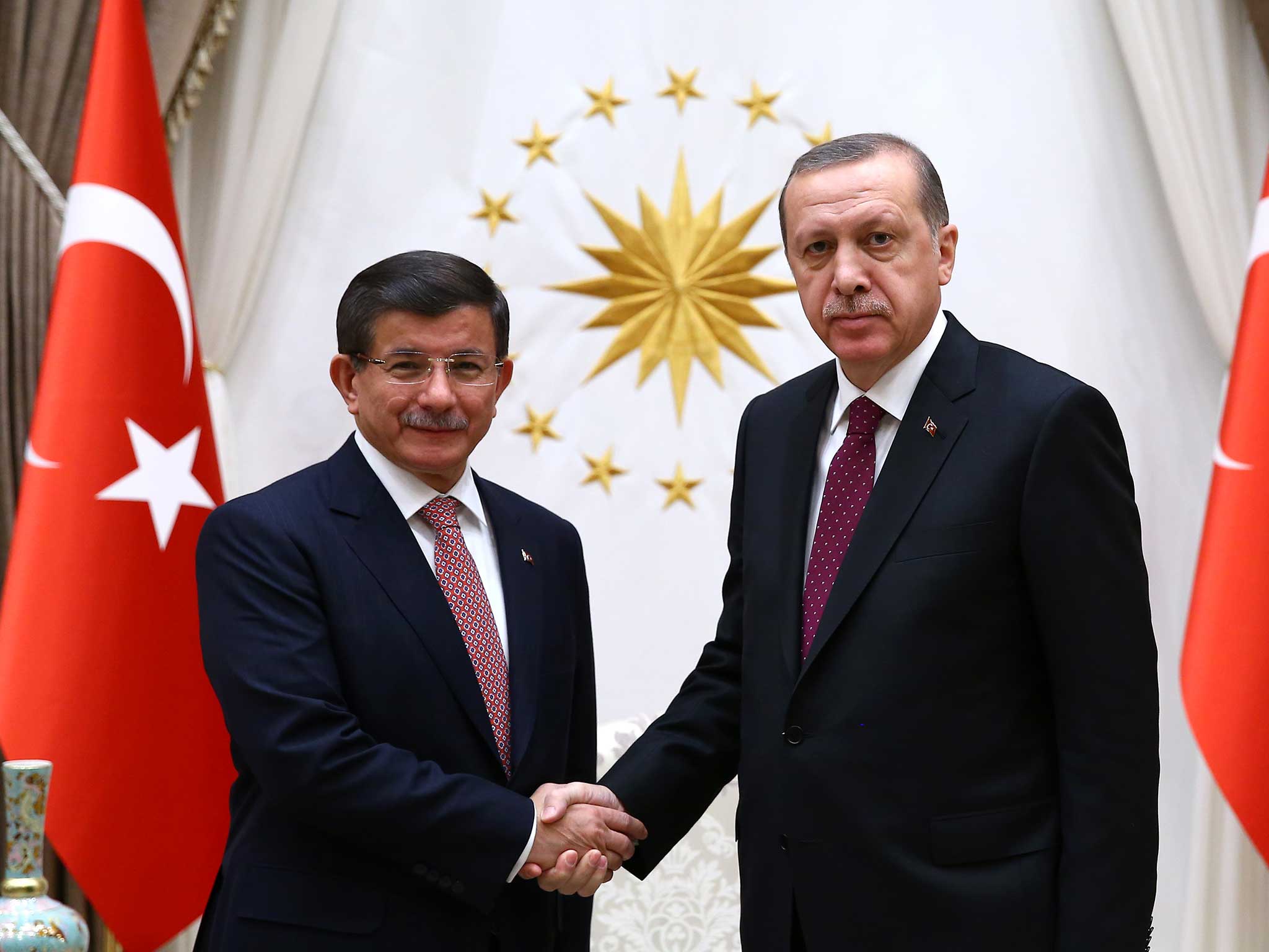 President Erdogan with his former Prime Minister Ahmed Davutoglu