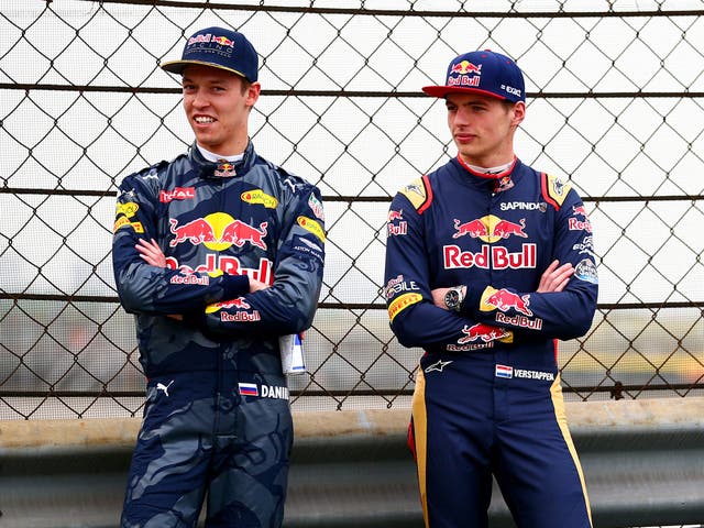 Daniil Kvyat (left) has been replaced by Max Verstappen (right) at Red Bull
