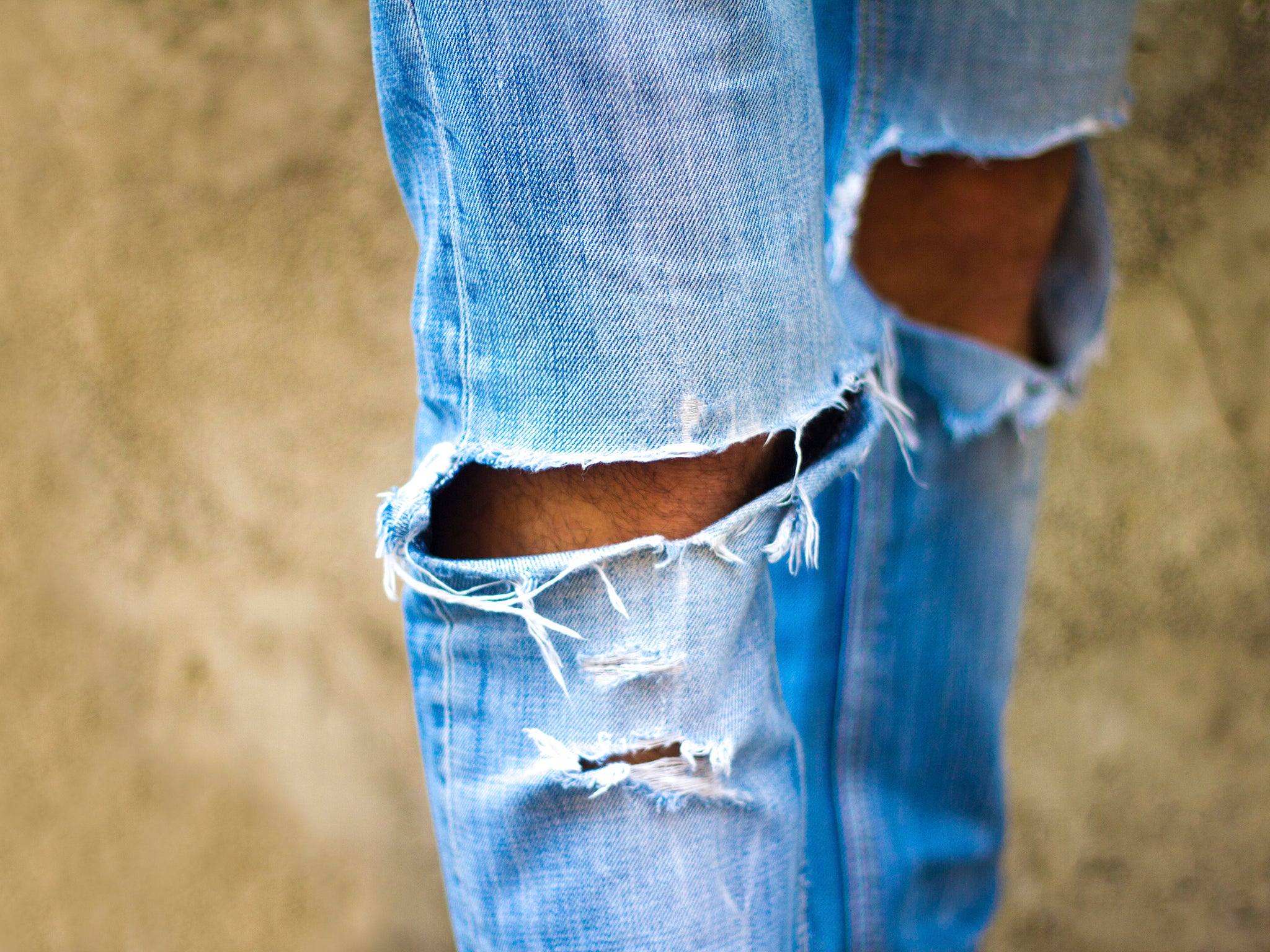 long ripped denim shorts