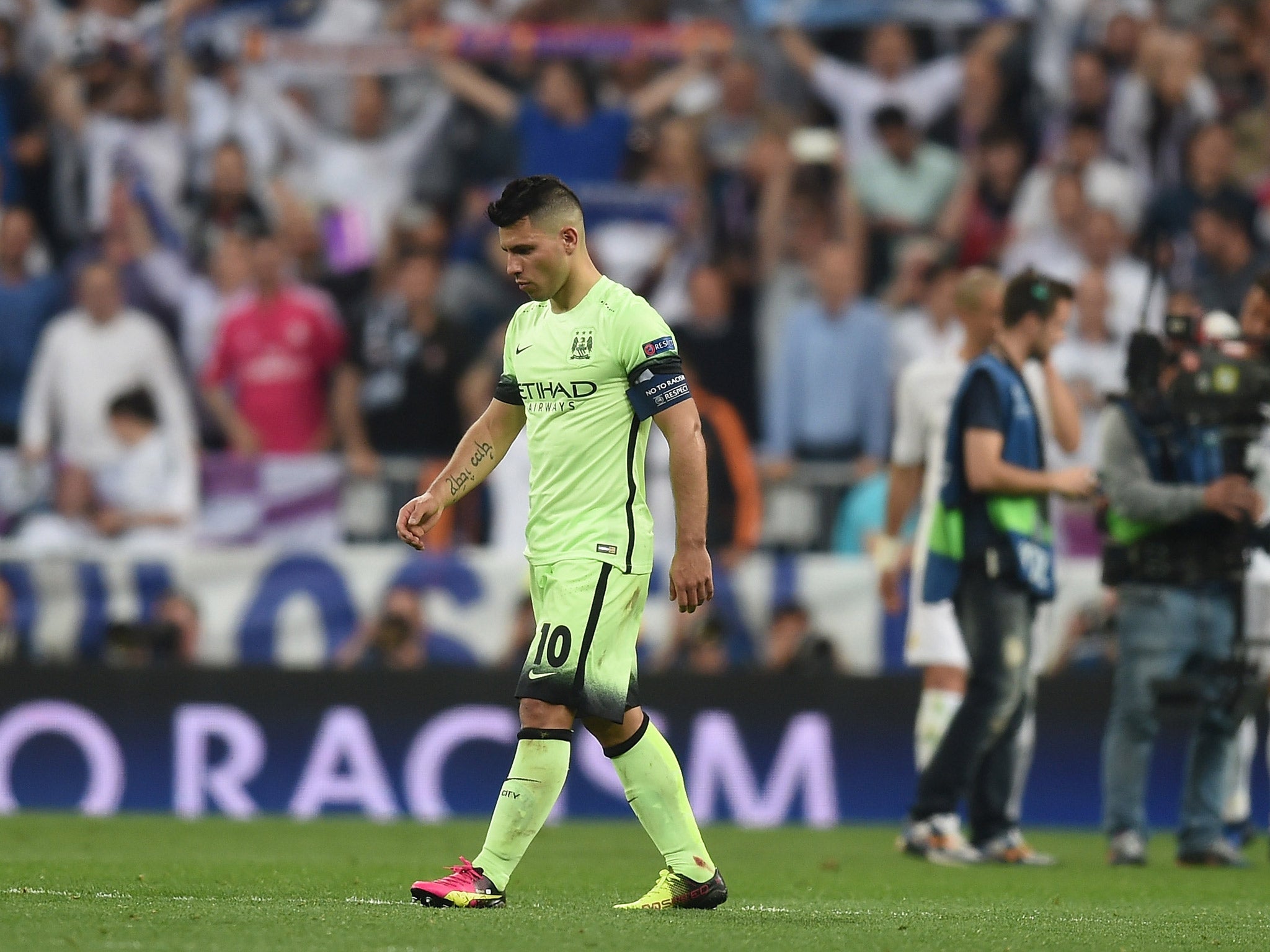 Sergio Aguero is not able to have the same impact when City are forced to play wide