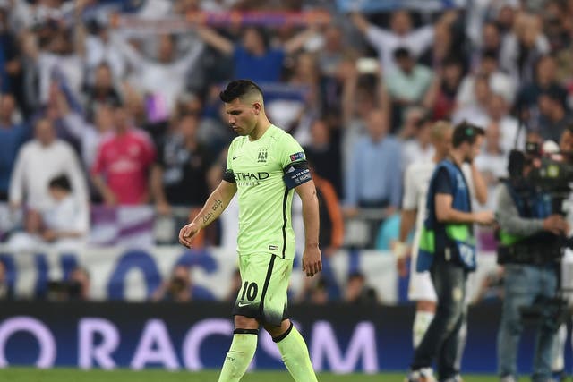 Sergio Aguero is not able to have the same impact when City are forced to play wide