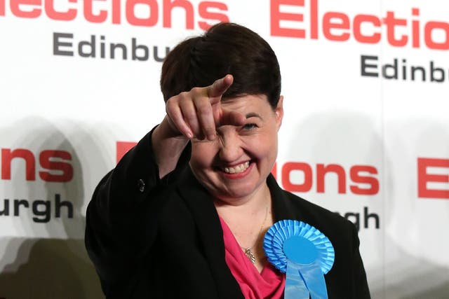 Scottish Conservative leader Ruth Davidson brought the house down with a string of risque jokes at fellow politicians' expense